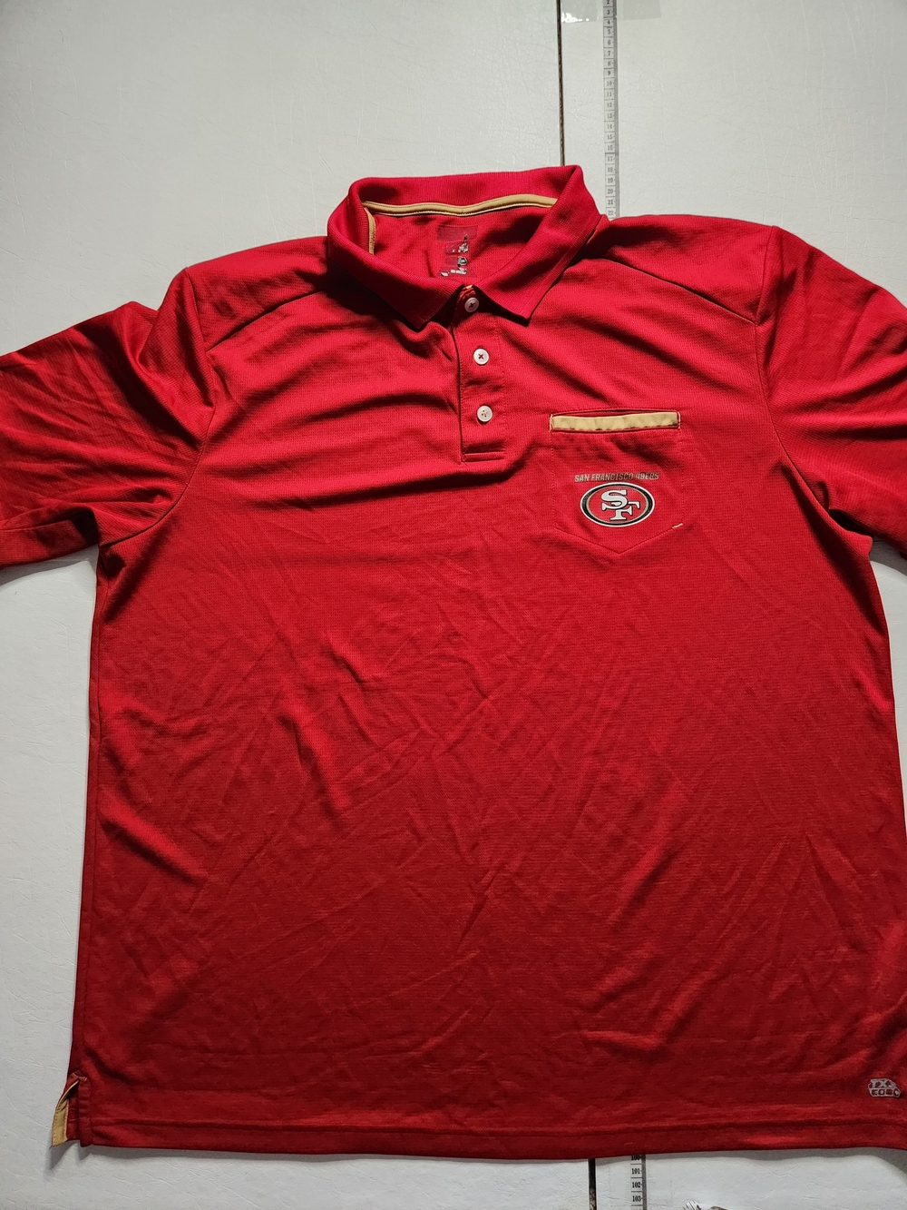 San Francisco 49ers Red Polo Shirt with Contrast Trim